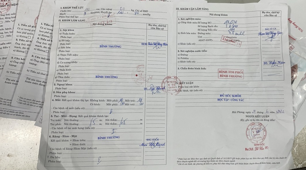 Công an quận Đồ Sơn: Bắt giữ 3 đối tượng làm giả Giấy khám sức khỏe